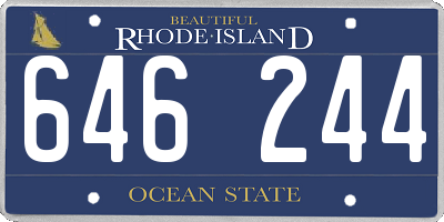 RI license plate 646244