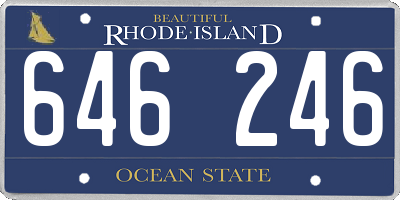 RI license plate 646246