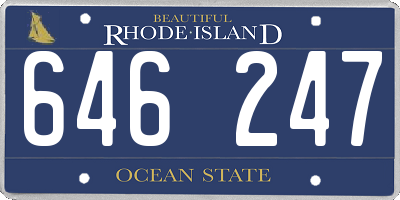 RI license plate 646247