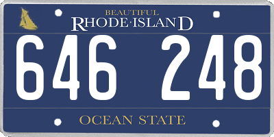 RI license plate 646248