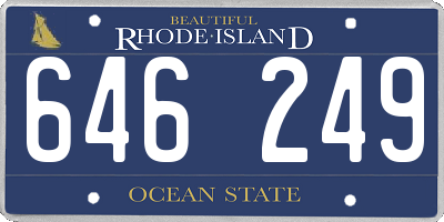 RI license plate 646249
