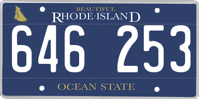 RI license plate 646253