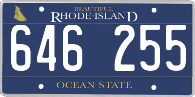 RI license plate 646255