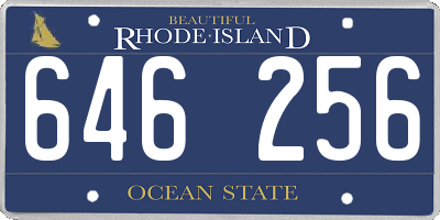 RI license plate 646256