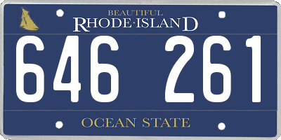 RI license plate 646261
