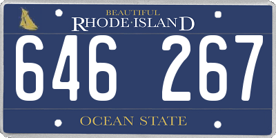 RI license plate 646267