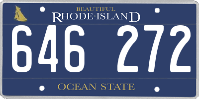 RI license plate 646272