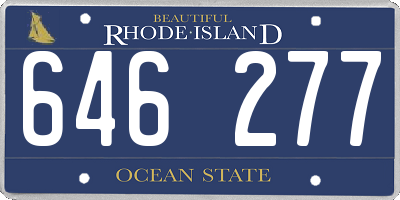 RI license plate 646277