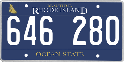 RI license plate 646280