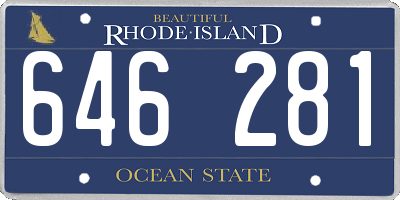 RI license plate 646281