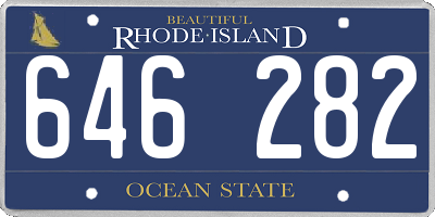 RI license plate 646282