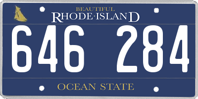 RI license plate 646284