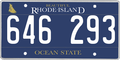 RI license plate 646293