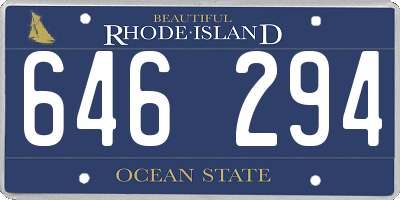 RI license plate 646294