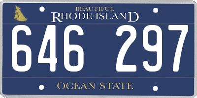 RI license plate 646297
