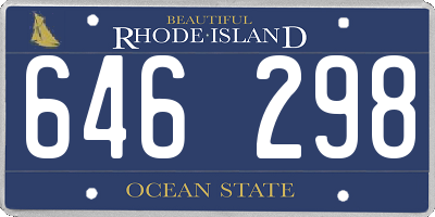 RI license plate 646298