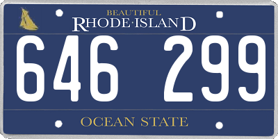 RI license plate 646299