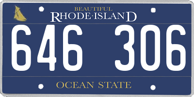 RI license plate 646306