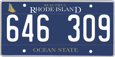 RI license plate 646309