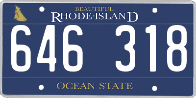 RI license plate 646318