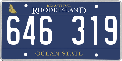 RI license plate 646319