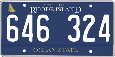 RI license plate 646324