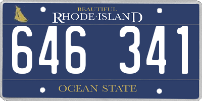 RI license plate 646341