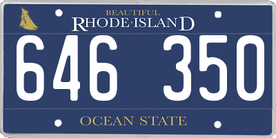 RI license plate 646350