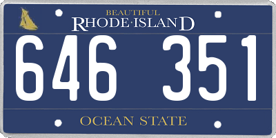 RI license plate 646351