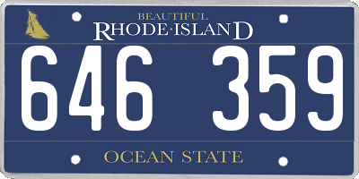 RI license plate 646359