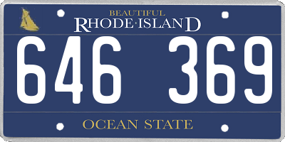 RI license plate 646369