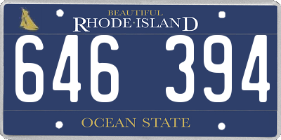 RI license plate 646394