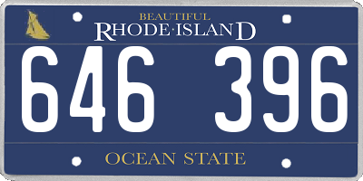 RI license plate 646396