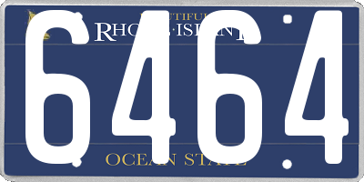 RI license plate 6464