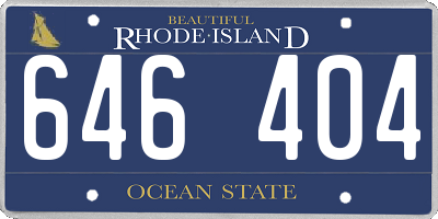 RI license plate 646404