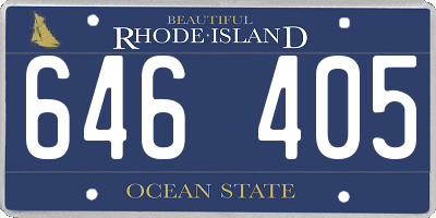 RI license plate 646405