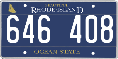 RI license plate 646408