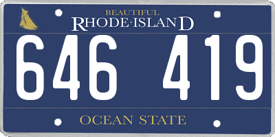 RI license plate 646419