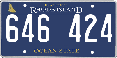 RI license plate 646424