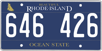 RI license plate 646426