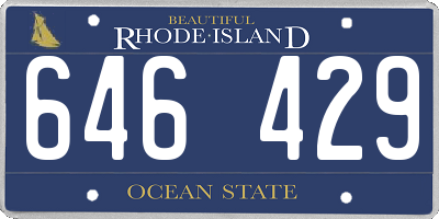 RI license plate 646429