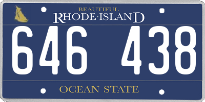 RI license plate 646438