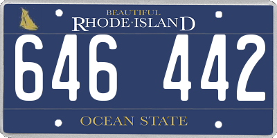 RI license plate 646442