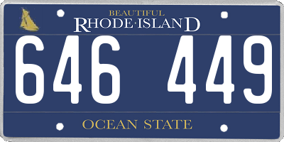 RI license plate 646449