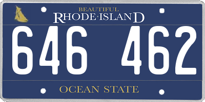 RI license plate 646462