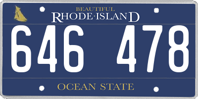 RI license plate 646478