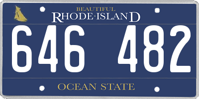 RI license plate 646482
