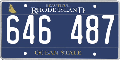 RI license plate 646487