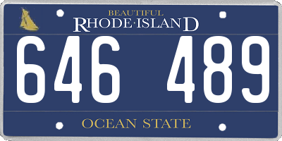 RI license plate 646489