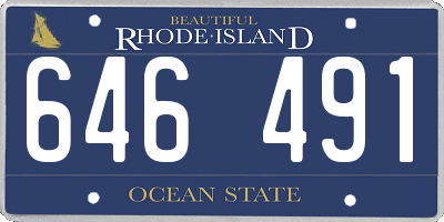 RI license plate 646491